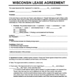 Wisconsin Residential Lease Rental Agreement Forms Docs Free PDF