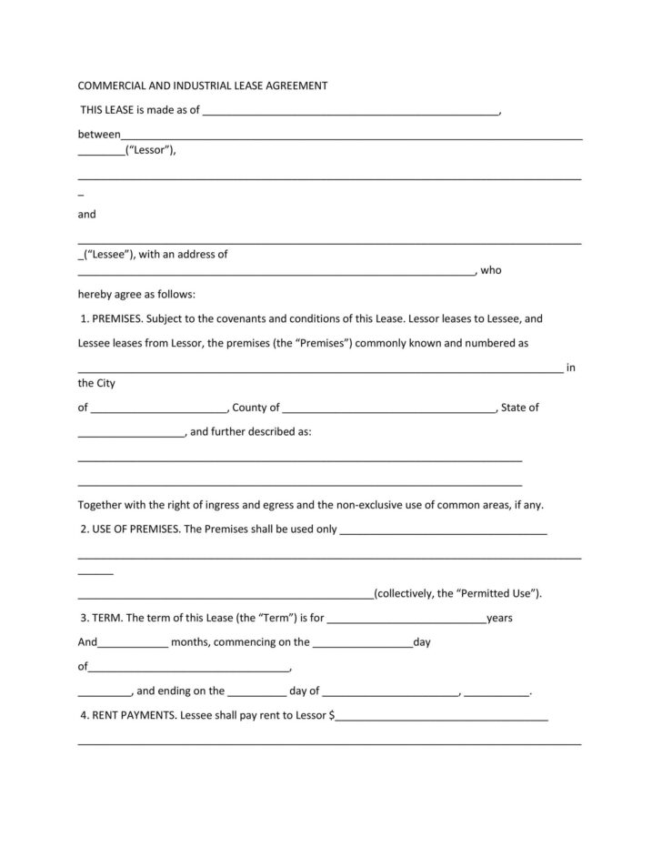 Printable Office Lease Agreement