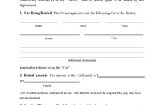 38 Free Car Rental Agreements [&amp; Forms] ᐅ Templatelab intended for Generic Vehicle Lease Agreement Printable