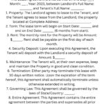 6 Month Lease Agreement Template, Digital Download: Pdf   Etsy Uk Throughout 6 Month Lease Agreement For Tenant And Owner