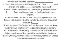 6-Month Lease Agreement Template, Digital Download: Pdf - Etsy Uk within Rent For 6-Month Contract