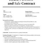 Black White House Purchase And Sale Agreement Contract Template Regarding Black And White Agreement Template