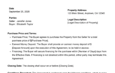 Black White House Purchase And Sale Agreement Contract Template regarding Black And White Agreement Template