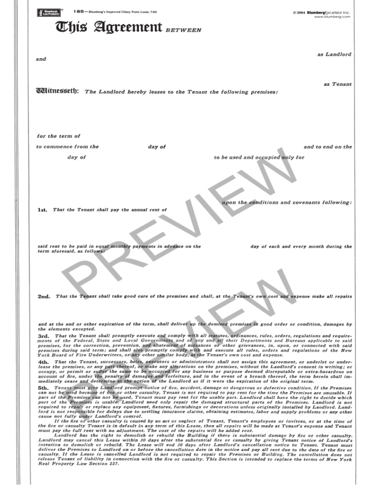 T186 Lease Agreement Printable