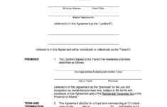 Canada Residential Tenancy Agreement Form - Fill Online, Printable pertaining to Printable Lease Agreement Alberta