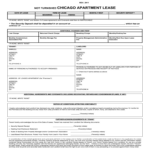 Chicago Not Furnished Apartment Lease Form   Fill Online In Free Printable Chicago Lease Agreement