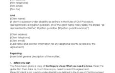 Contingency Fee Agreement: Overview And Free Forms pertaining to Contingency Agreement Template Sample
