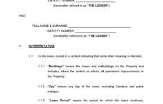 Download Residential Lease Agreement Template - Formfactory with Printable Lease Agreement Template South Africa