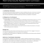 Einfacher Vertrag Zur Geheimhaltungsvereinbarung Für Schwarz Weiß Pertaining To Black And White Agreement Template