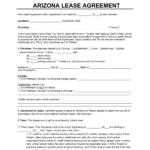 Free Arizona Lease Agreement Templates (6) | Pdf & Word Regarding Free Printable Arizona Residential Lease Agreement