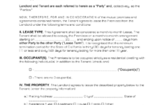 Free California Month-To-Month Lease Agreement Template - Pdf with Printable Lease Agreementfiller