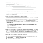 Free California Rental Lease Agreement Templates (6) | Pdf Within Printable California Lease Agreement Example