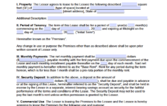 Free Commercial Rental Lease Agreement Templates | Pdf | Word for Printable Office Lease Agreement
