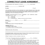 Free Connecticut Lease Agreement Templates (6) | Pdf & Word Inside Printable Lease Agreement Ct