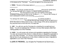 Free Connecticut Residential Lease Agreement | Pdf in Printable Lease Agreement Ct
