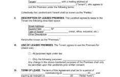 Free Florida Commercial Lease Agreement Template - Pdf | Word – Eforms with regard to Printable Lease Agreement Florida Commercial