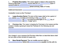 Free Florida Commercial Lease Agreement Template | Pdf | Word within Printable Lease Agreement Florida Commercial