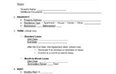 Free Florida Lease Agreement Templates (9) - Pdf | Word – Eforms for Printable Lease Agreement Florida Template