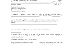 Free Florida Lease Agreement Templates (9) - Pdf | Word – Eforms regarding Printable Lease Agreement For Florida
