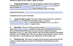 Free Georgia Commercial Lease Agreement Template | Pdf | Word pertaining to Printable Lease Agreement Georgia Commercial