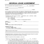 Free Georgia Lease Agreement Templates (6) | Pdf & Word With Free Printable Lease Agreement Ga Word