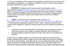 Free House Lease Agreement Template | Pdf | Word with regard to Printable Lease Agreement For House