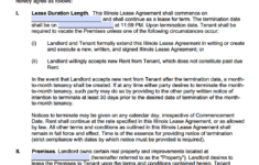 Free Illinois Rental Lease Agreement Templates | Pdf | Word with regard to Printable Rental Lease Agreement Illinois
