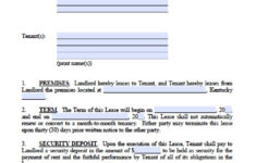 Free Kentucky Rental Lease Agreement Templates | Pdf | Word intended for Ky Residential Lease Agreement Printable