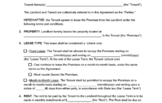 Free Maryland Rental Lease Agreement Templates (6) | Pdf | Word throughout Maryland Lease Agreement Printable