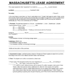 Free Massachusetts Lease Agreement Templates (6) | Pdf & Word For Free Printable Lease Agreement Massachusetts