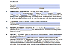 Free Massachusetts Rental Lease Agreement Templates | Pdf | Word inside Free Printable Lease Agreement Massachusetts