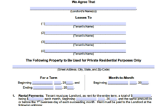 Free Michigan Standard Residential Lease Agreement Template | Pdf with Lease Agreement Michigan Template Printable