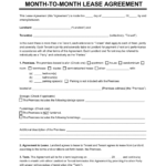 Free Month To Month Lease Agreement​ Template | Pdf & Word With Free Printable Monthly Lease Agreement