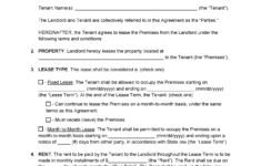 Free New Jersey Rental Lease Agreement Templates (6) | Pdf | Word with Nj Lease Agreement Template Printable