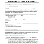 Free New Mexico Lease Agreement Templates (6) | Pdf & Word Within New Mexico Lease Agreement Form Printable