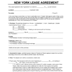 Free New York Lease Agreement Templates (6) | Pdf & Word With Rental Lease Agreement Free Printable Ny