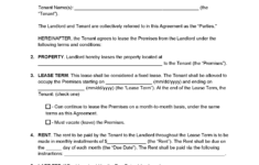 Free New York Rental Lease Agreement Templates (6) | Pdf regarding Printable Lease Agreement New York