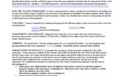 Free New York Rental Lease Agreement Templates | Pdf with Printable Lease Agreement New York