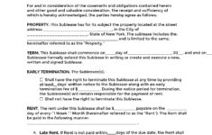 Free New York Residential Lease Agreement (Pdf Sample) within Free Lease Agreement Printable New York