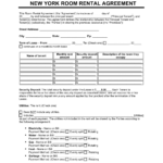 Free New York Room Rental Agreement Template | Pdf & Word Inside Printable Lease Agreement For Room Rental