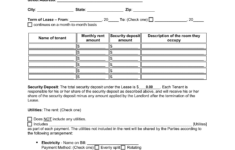 Free New York Room Rental Agreement Template | Pdf &amp; Word intended for Printable Lease Agreement For Renting A Room