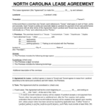 Free North Carolina Lease Agreement Templates (6) | Pdf & Word With North Carolina Lease Agreement Free Printable