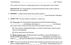 Free Ohio Rental Lease Agreement Templates (6) | Pdf | Word throughout Free Printable Ohio Lease Agreement