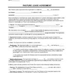 Free Pasture (Grazing) Lease Agreement | Pdf & Word For Free Printable Grazing Lease Agreement Uk