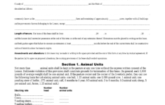 Free Pasture (Grazing) Rental Lease Agreement Template - Pdf with Printable Cattle Grazing Lease Agreement Texas
