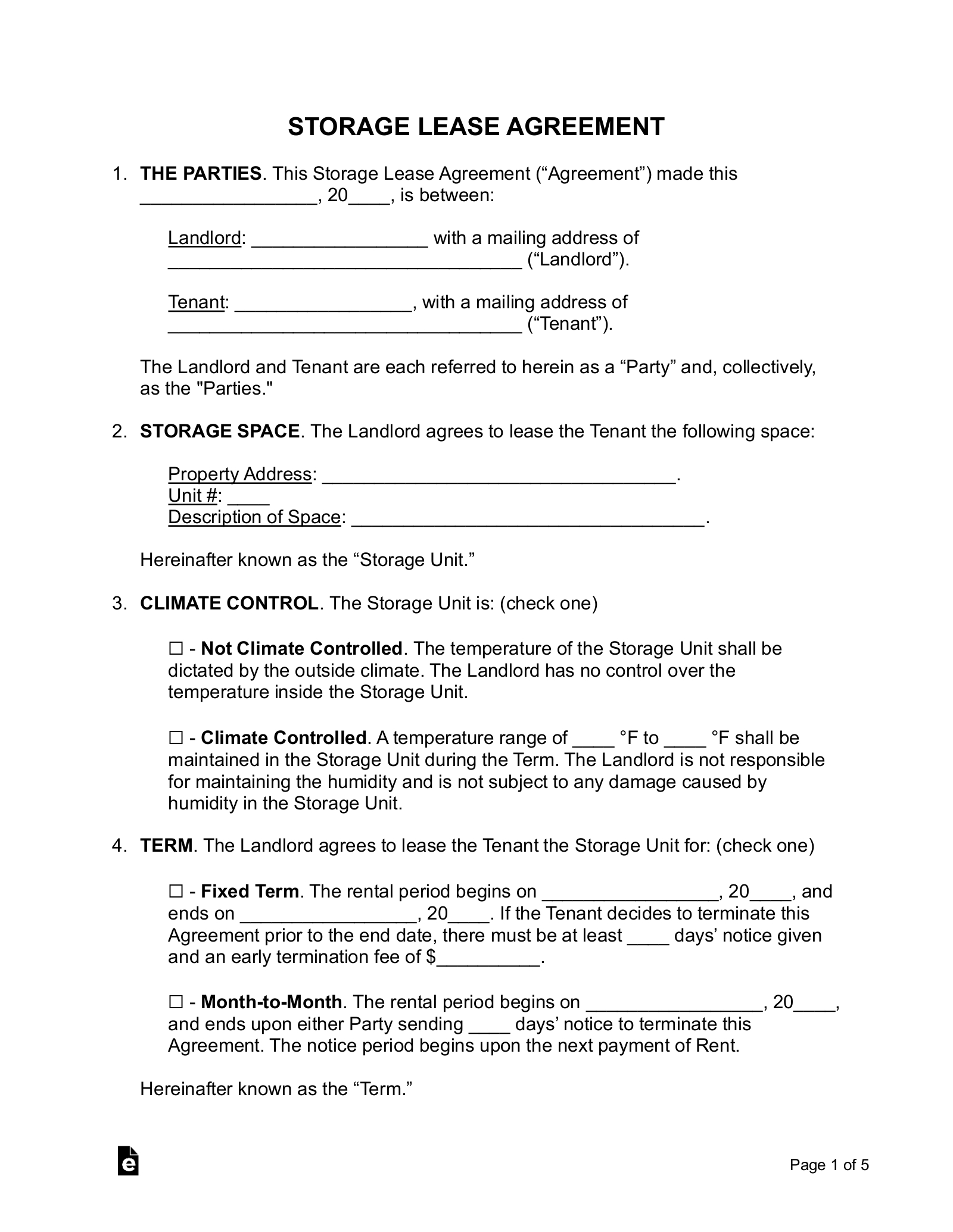 Free Rental / Lease Agreement Templates (15) - Pdf | Word – Eforms with regard to Printable Rental Lease Agreements
