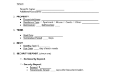 Free Rental / Lease Agreement Templates (15) - Pdf | Word – Eforms with regard to Rental Agreement For 6 Months