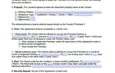 Free Rental / Lease Agreement Templates | Pdf | Word throughout Free Printable Lease Agreement Printable