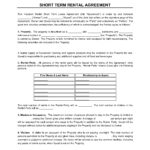 Free Short Term Rental Lease Agreement | Cocosign In Free Printable Short Term Lease Agreement