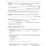 Free Short Term / Vacation Lease Agreement Template | Pdf | Word With Regard To Six Month Lease Rental Property Template